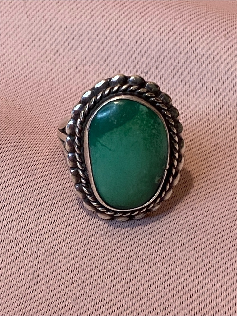 Native American Made Turquoise & Sterling Ring